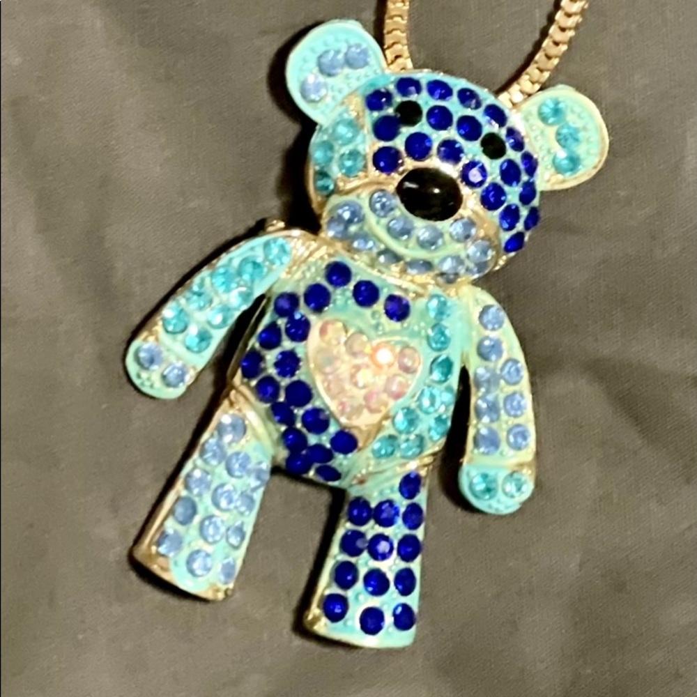 Betsey Johnson Bear Necklace/Brooch